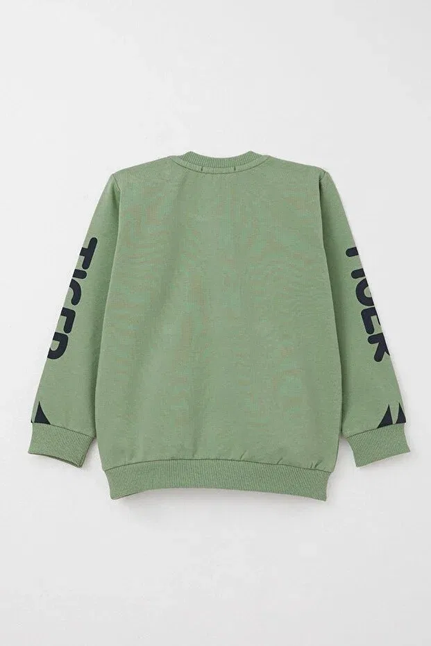 Детский спортивный комплект для мальчиков с принтом Sportswear Breeze, Mint Green — фото 4