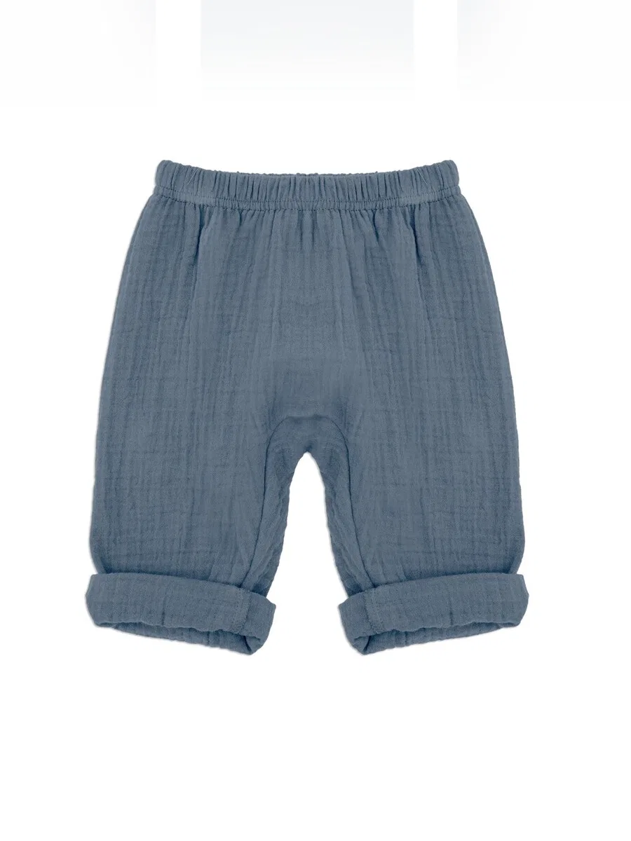 Брюки MAXIMO Regular Pants 'GOTS BABY-Krempelhose Musselinstoff' синего цвета — фото 2