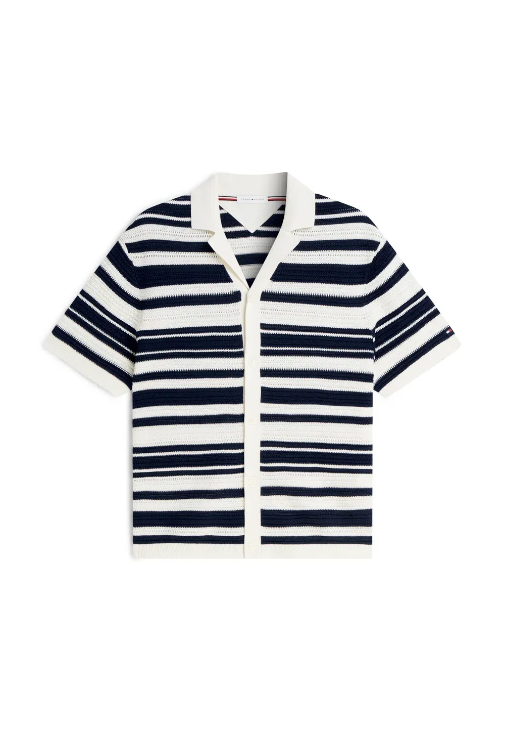 Рубашка с бретонским морским наследием Tommy Hilfiger, Ivory Petal/Carbon Navy — фото 4