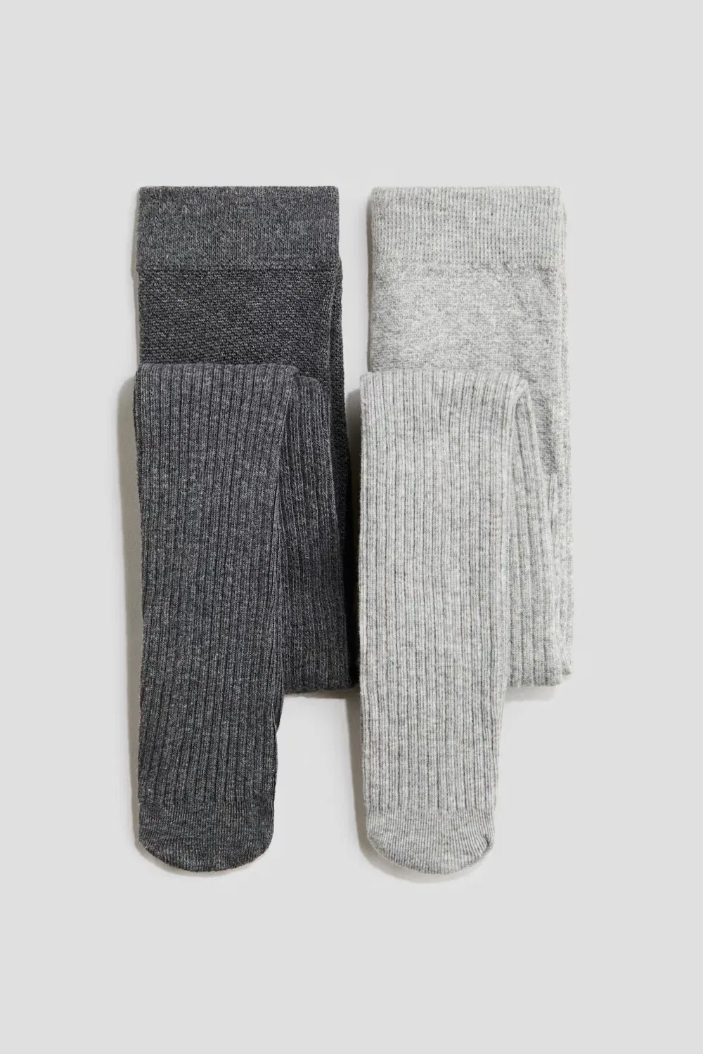 2 упаковки колготок H&M, Dunkelgrau/Hellgraumeliert