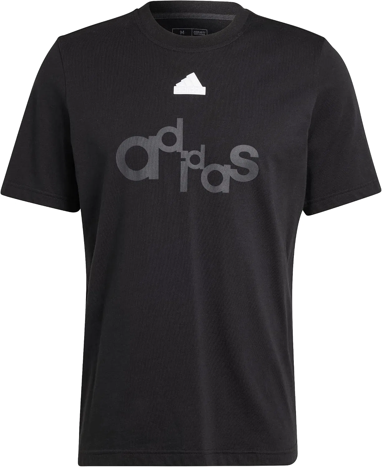 Мужская футболка с графическим принтом Graphic Printed T-shirt adidas, Black — фото 3