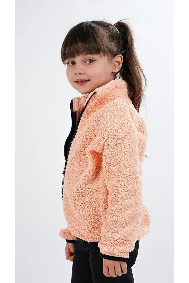Детское пальто из плюша для девочек на молнии Generic Brands, Nude Color