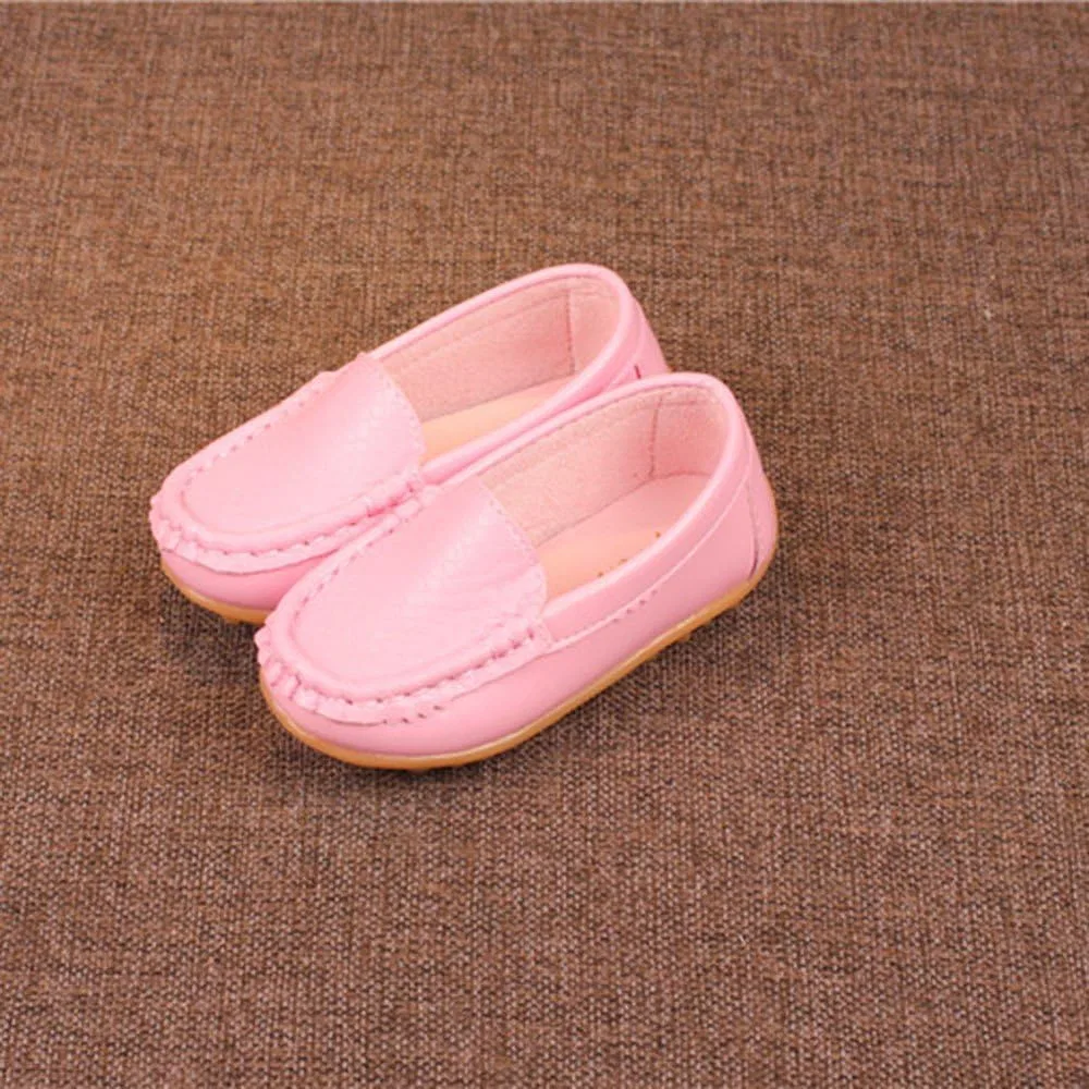 Детские туфли-лоферы на платформе с цепочкой для девочек, Pink — фото 3
