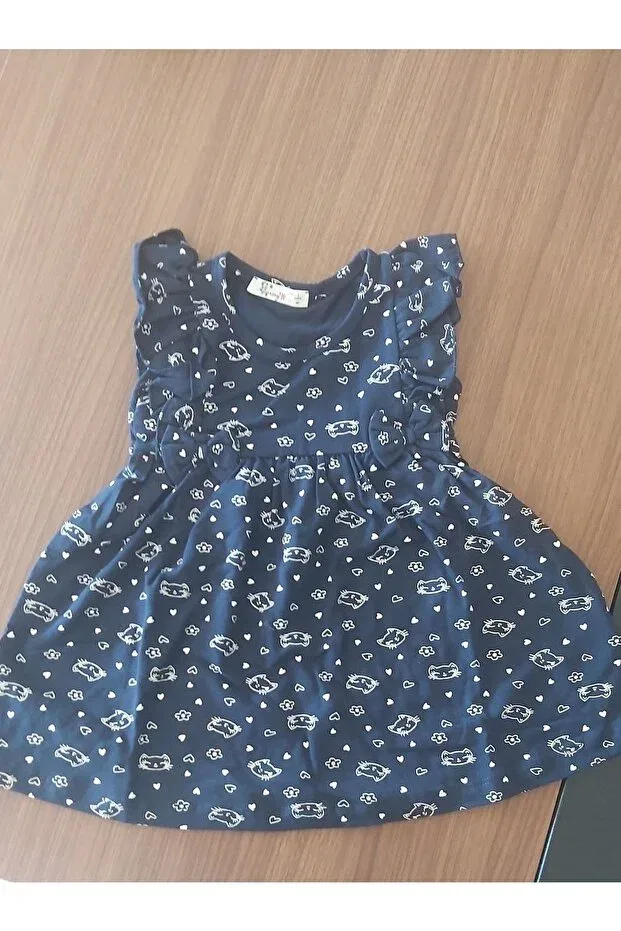 Детское платье для девочек с принтом Stella Kids, Navy Blue — фото 4