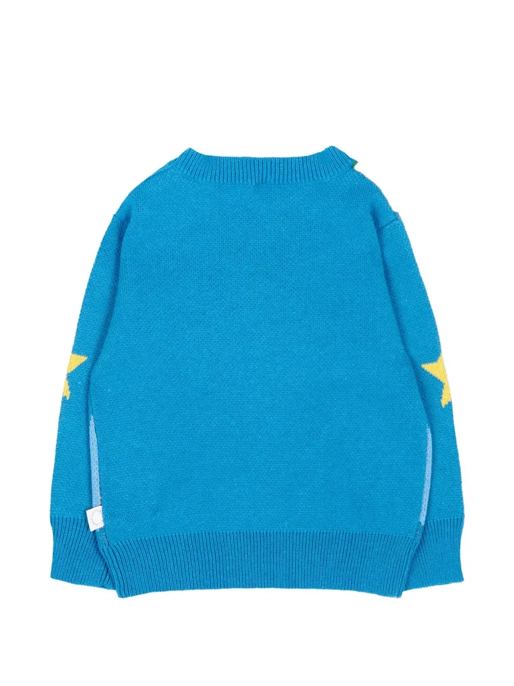 Хлопковый свитер с круглым вырезом Stella Mccartney Kids, синий — фото 2