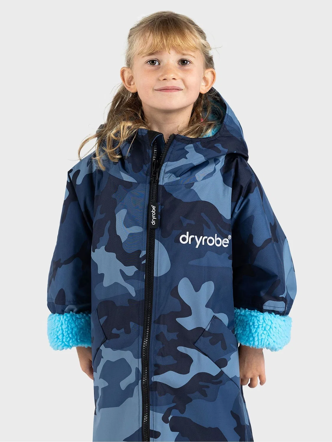 Переодевальный халат dryrobe Advance Kids, синий