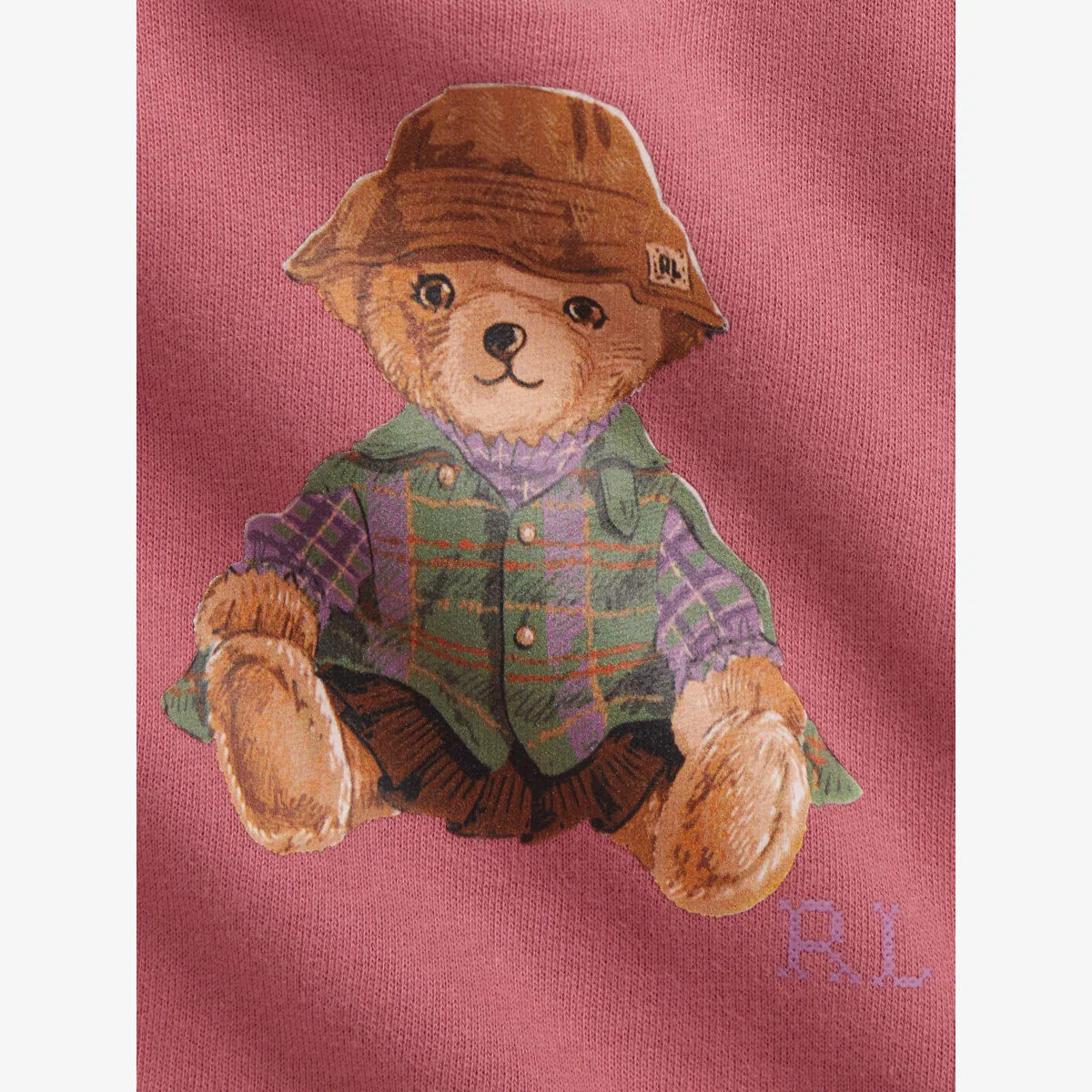 Толстовка из хлопковой смеси с принтом медведя, 3-24 месяца Polo Ralph Lauren, розовый — фото 2