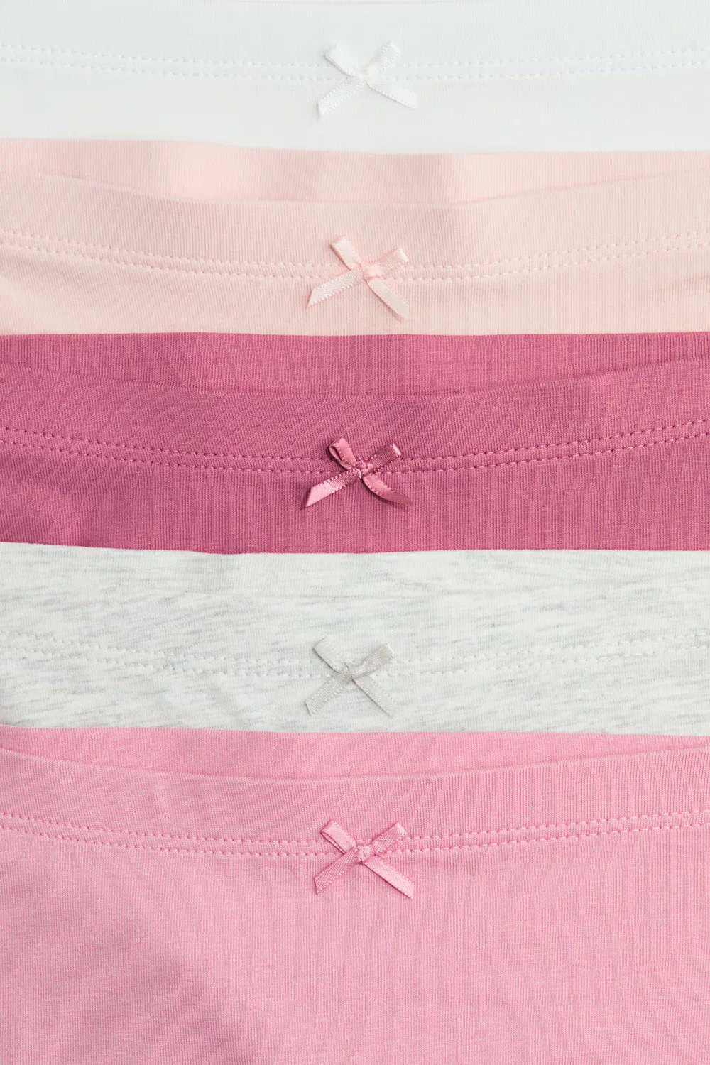 Упаковка из 10 хлопковых боксерских трусов H&M, Weiß/Puderrosa/Rosa — фото 3