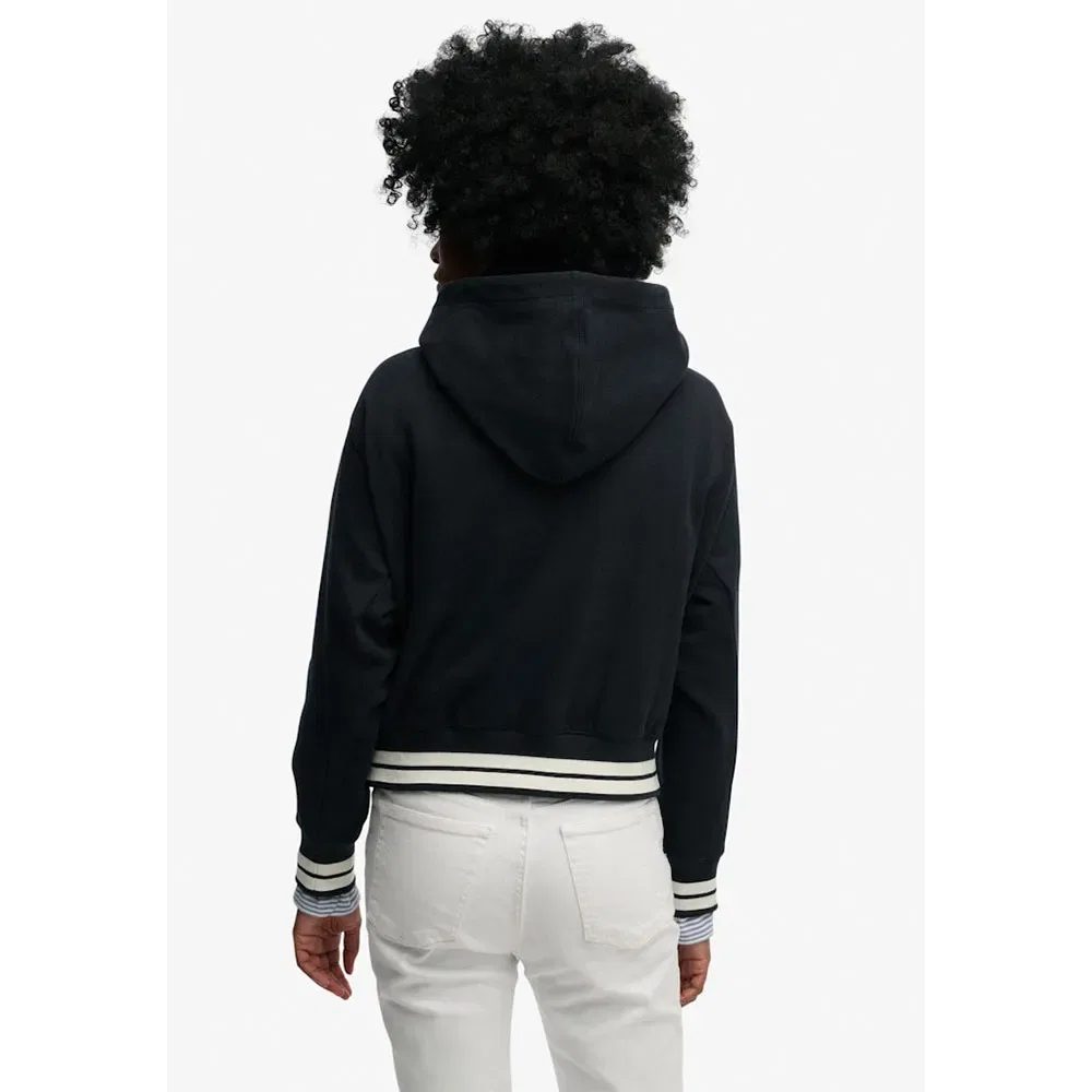 Худи Superdry Country Club Varsity, черный — фото 2