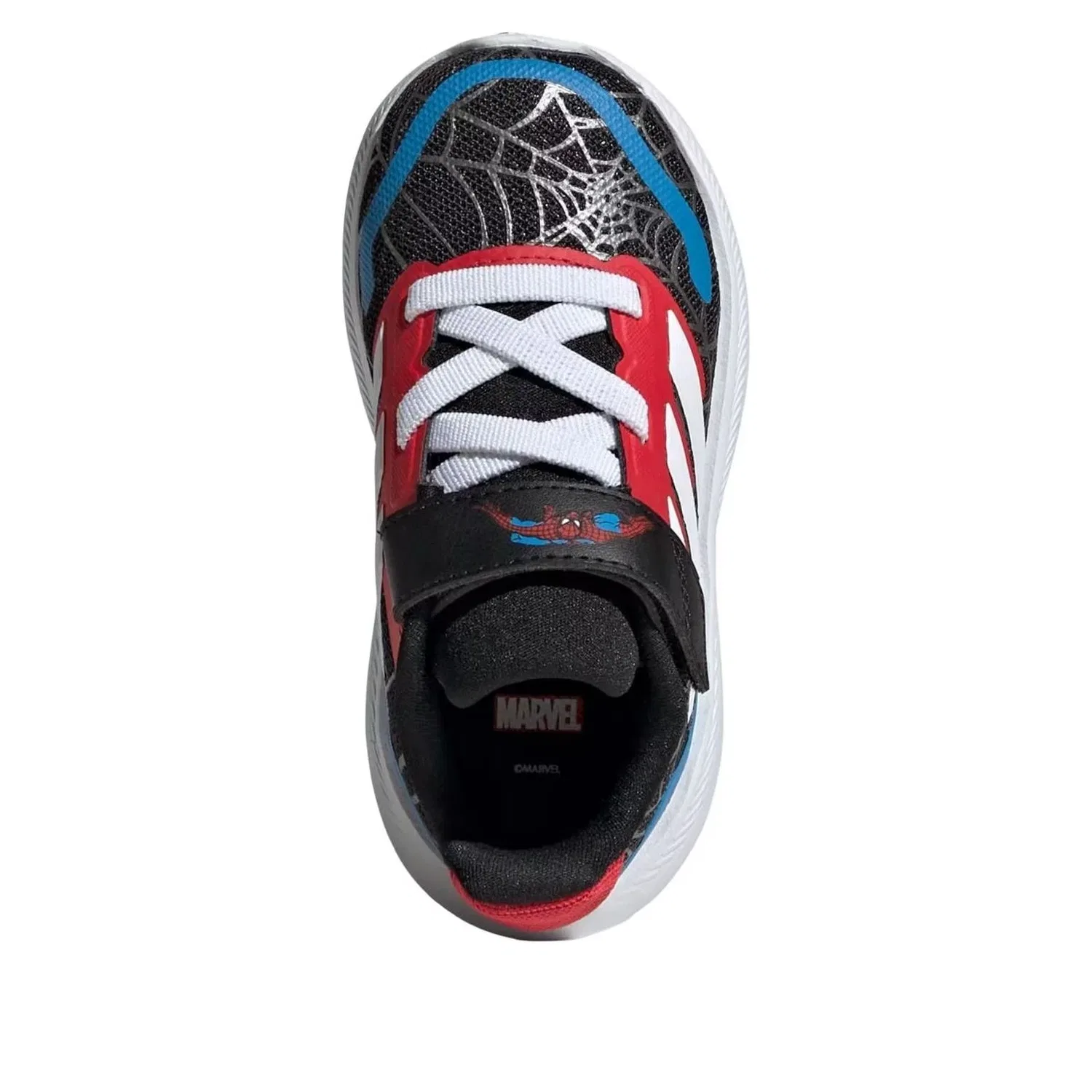 Детские кроссовки для мальчиков с липучкой Adidas Runfalcon Spider-Man, черный — фото 2