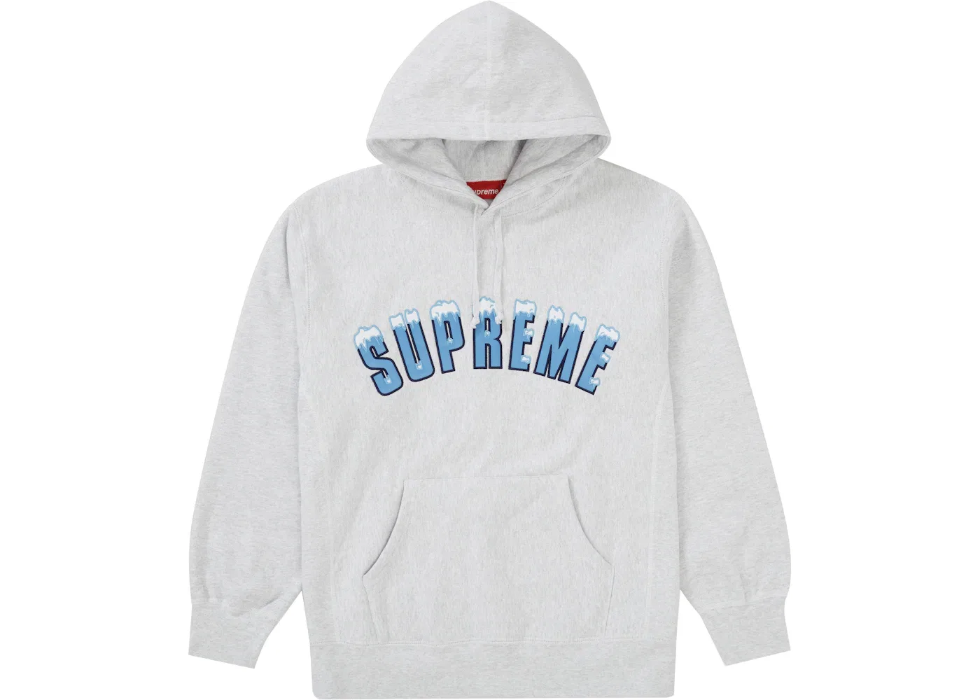 Мужская худи с вышивкой Icy Arc Supreme, Ash Grey