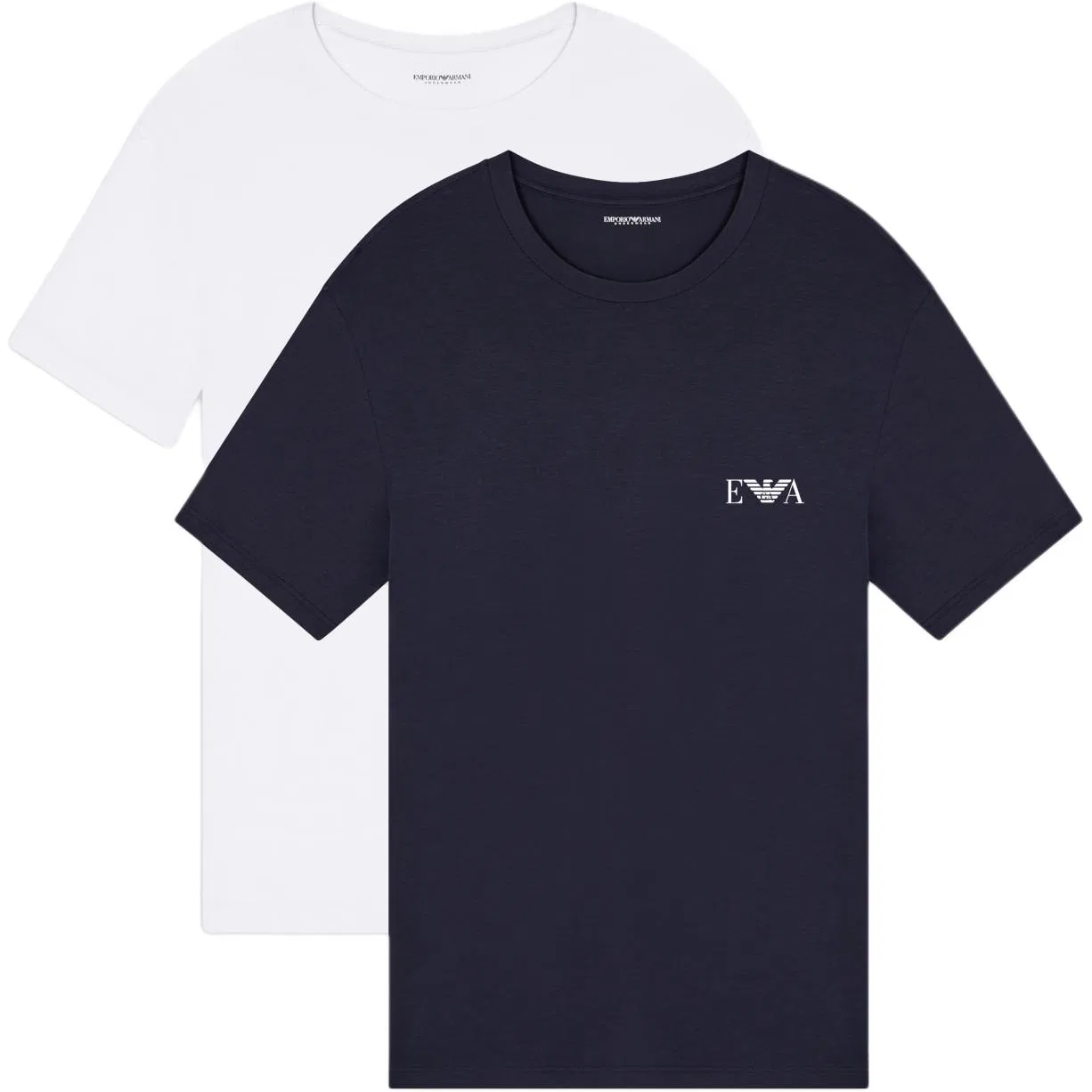 Футболка мужская 2 Pack Emporio Armani, White+Blue