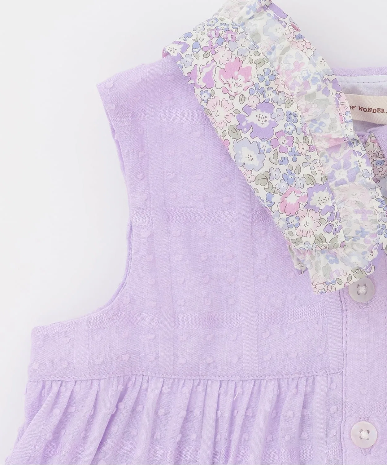 Детская туника с воланами Liberty Floral Sense of Wonder, Off White — фото 4
