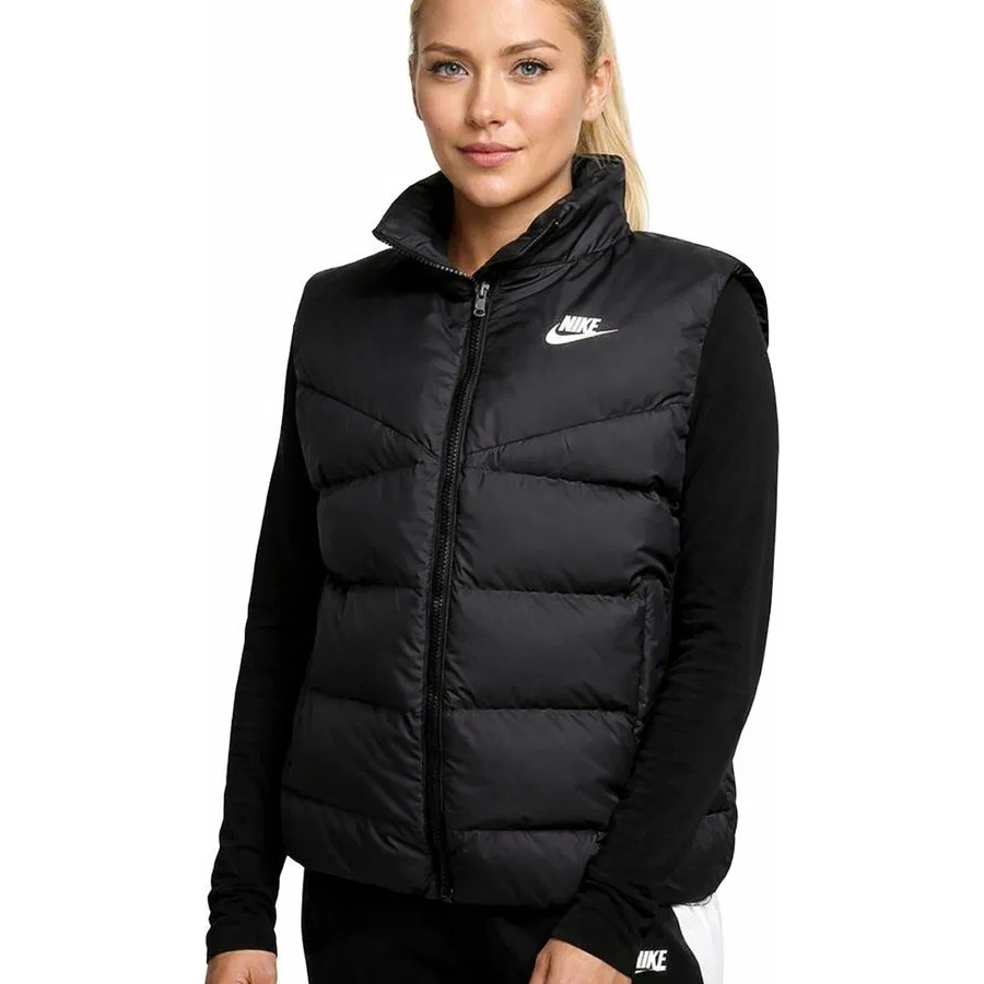 Женский утепленный жилет Therma Fit Down Fill Nike, Черный — фото 2