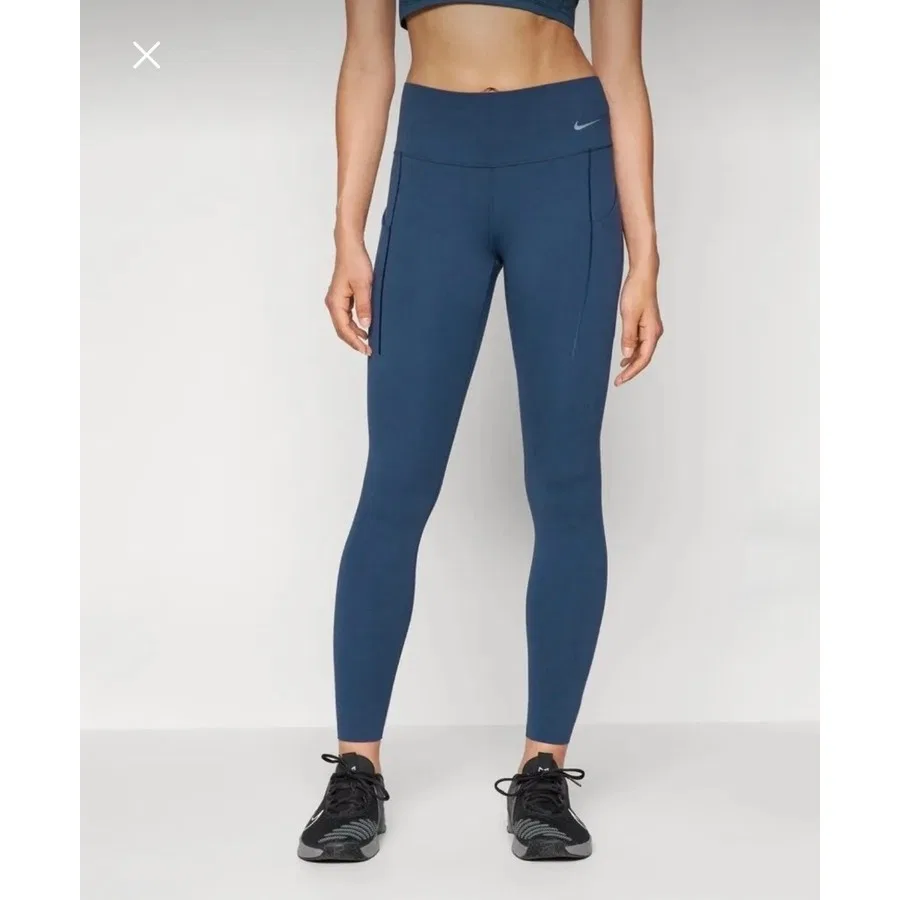 Спортивные леггинсы с высокой посадкой Nike Dri-FIT Universa Medium-Support High-Waisted 7/8 Training, Синий