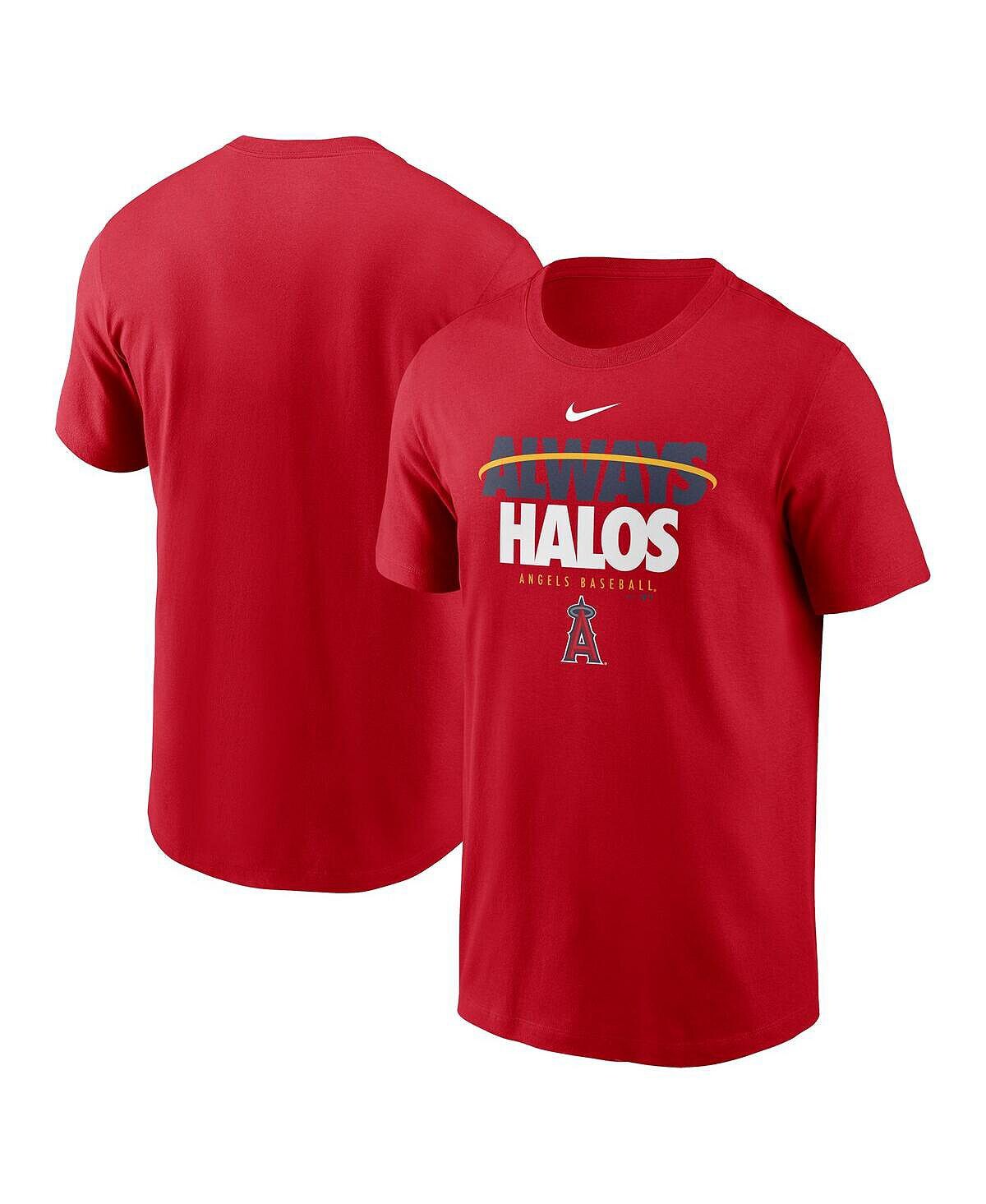 

Мужская красная футболка los angeles angels always halos local team Nike, красный