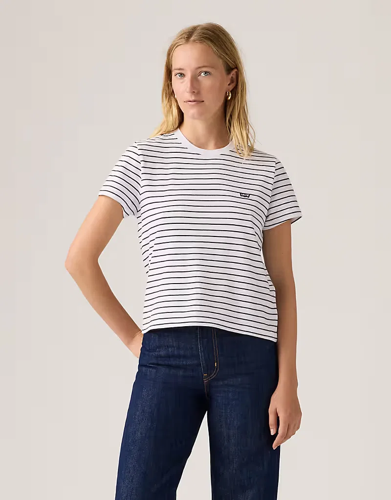 Футболка Levi's Favorite из хлопка в полоску, белая — фото 3