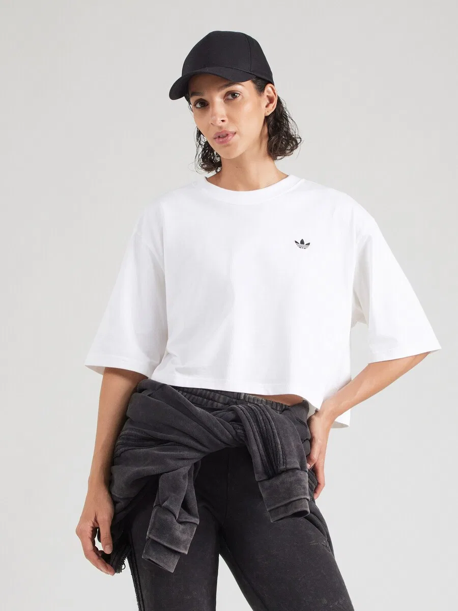 Футболка ADIDAS ORIGINALS 'ESSENTIALS' белого цвета — фото 2