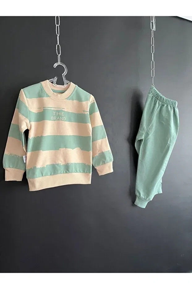 Детский спортивный комплект в полоску Zelhankids, Turquoise
