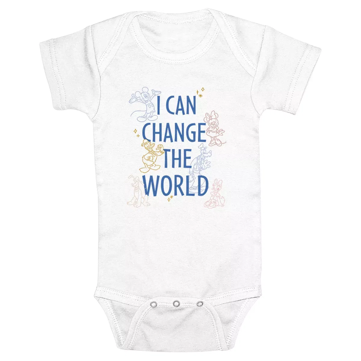 Детский боди-комбинезон с принтом I Can Change the World Mickey Mouse & Friends, White