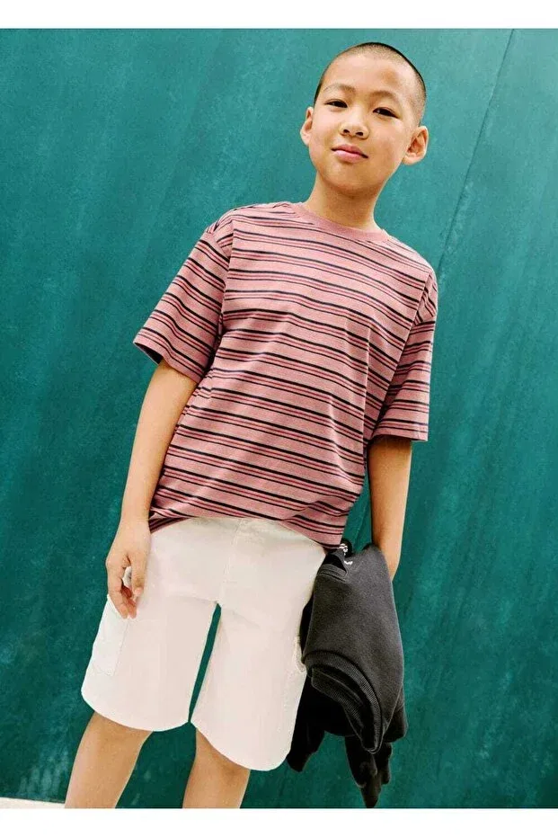 Детские шорты для мальчиков карго Mango Kids, White