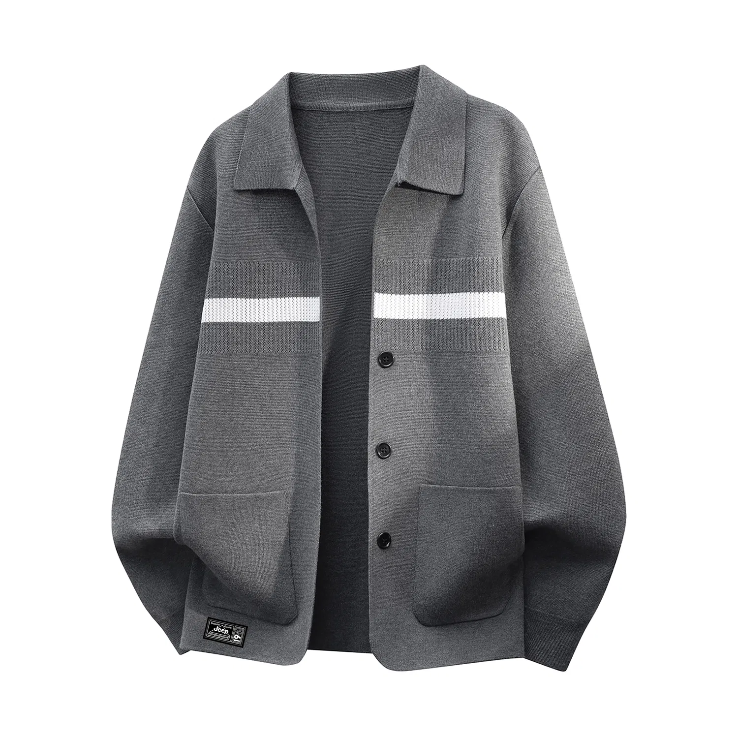 Детский джемпер с лацканом Jeep, Dark Gray