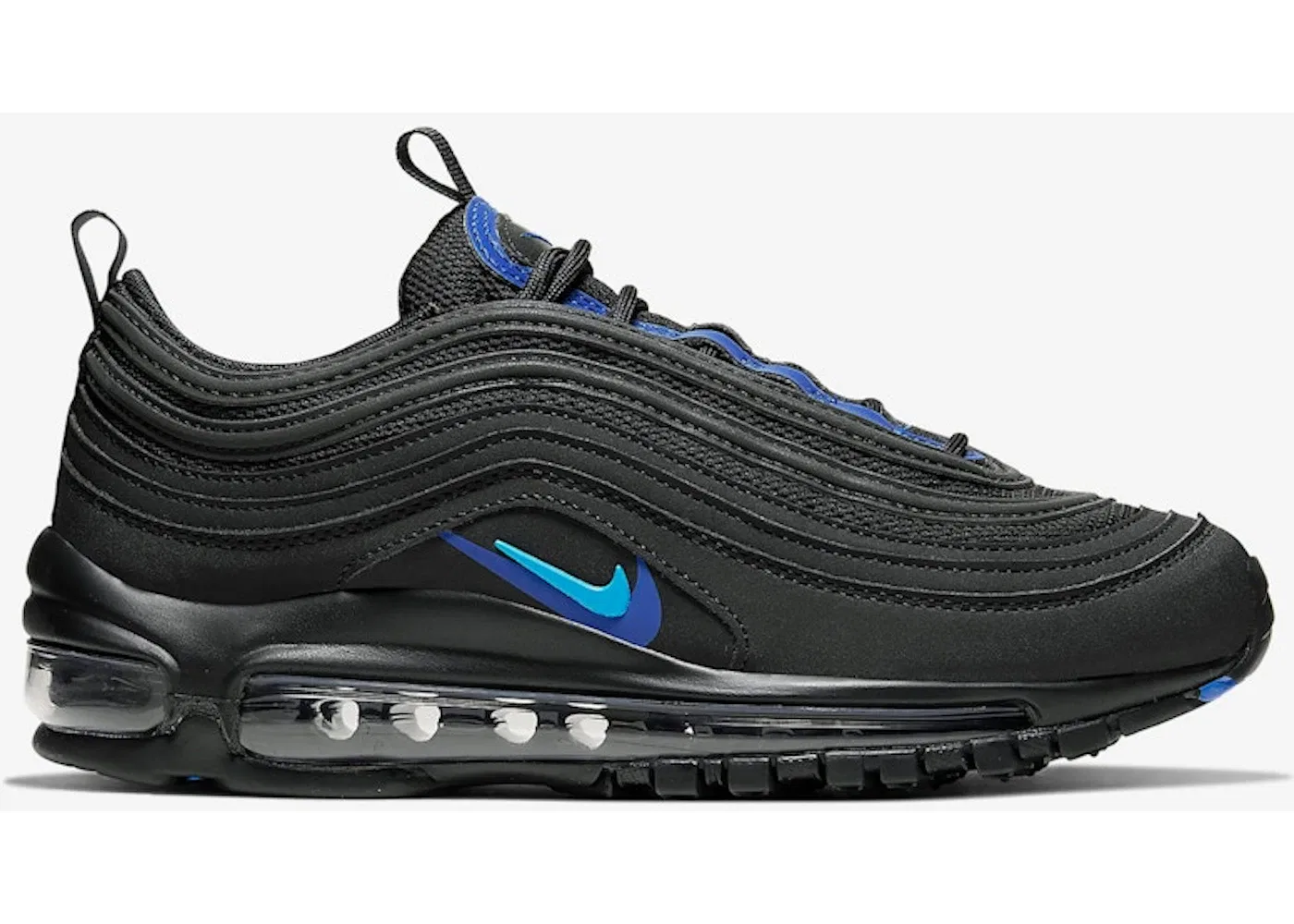 Детские кроссовки Lifestyle Nike Air Max 97 Just Do It Black, Black/Hyper Royal-Blue Hero-Cool Grey