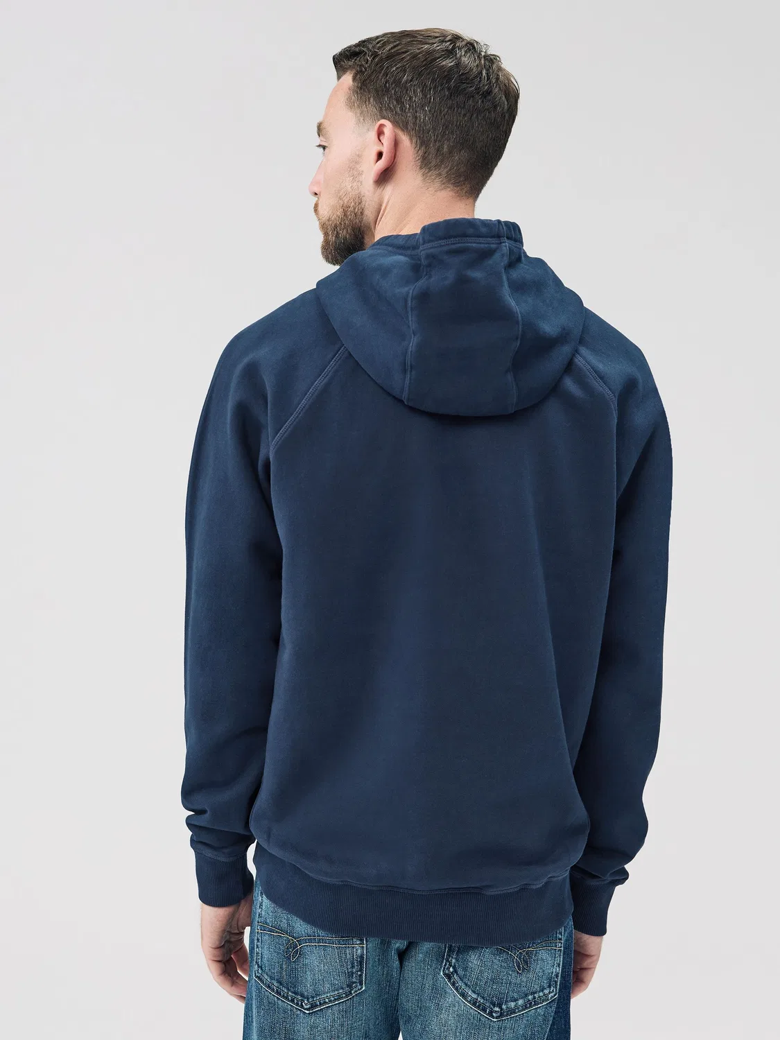 Худи оверсайз, Garment Washed Hoodie Next, темно-синий — фото 2