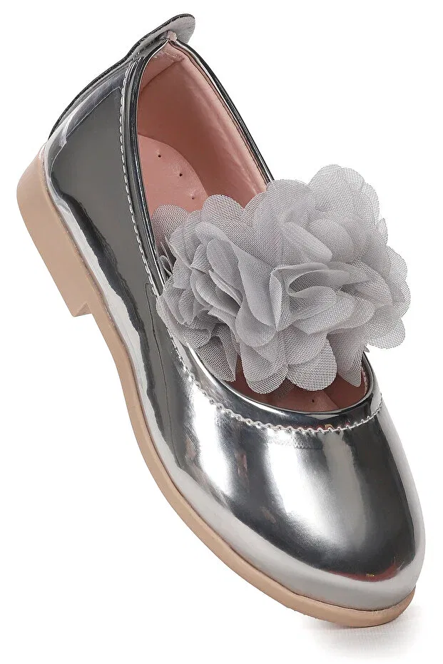 Детские балетки для девочек из искусственной кожи Flovers Kiko Kids, Silver