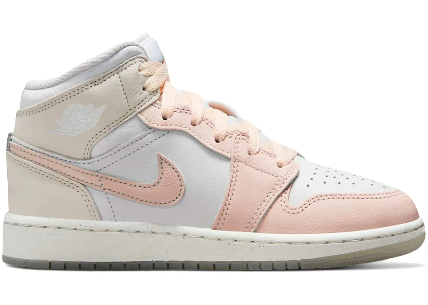 Детские кроссовки Lifestyle Jordan 1 Mid Jordan, Sail/Guava Ice/Sea Glass/Glacier Blue