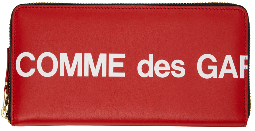 

Красный кошелек с огромным логотипом Comme des Garçons Wallets