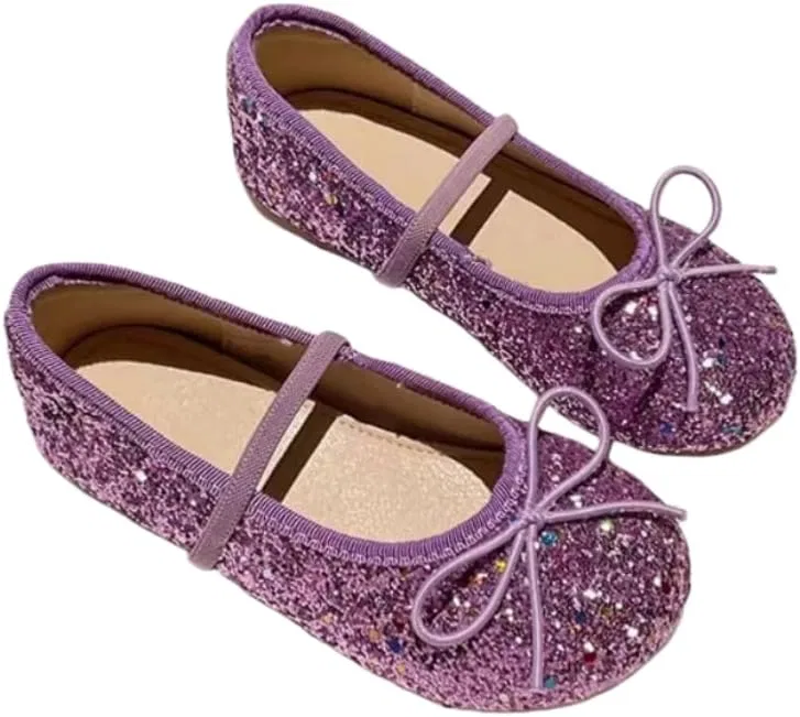 Детские туфли для девочек с блестками Mary Jane JGKDTX, Purple
