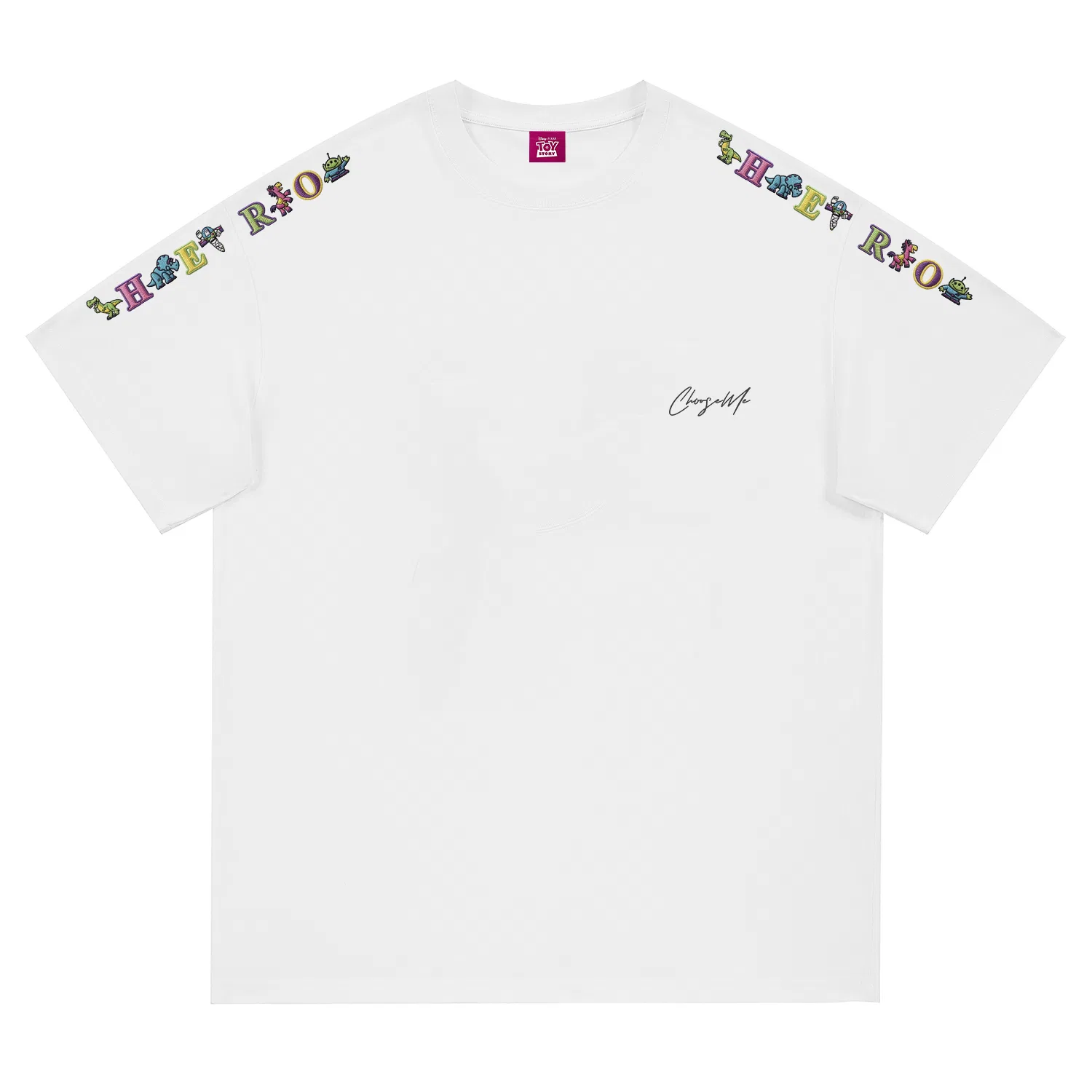 Детская футболка хлопковая Disney Unisex Crew Neck Thin Straight Fit, Pink — фото 3