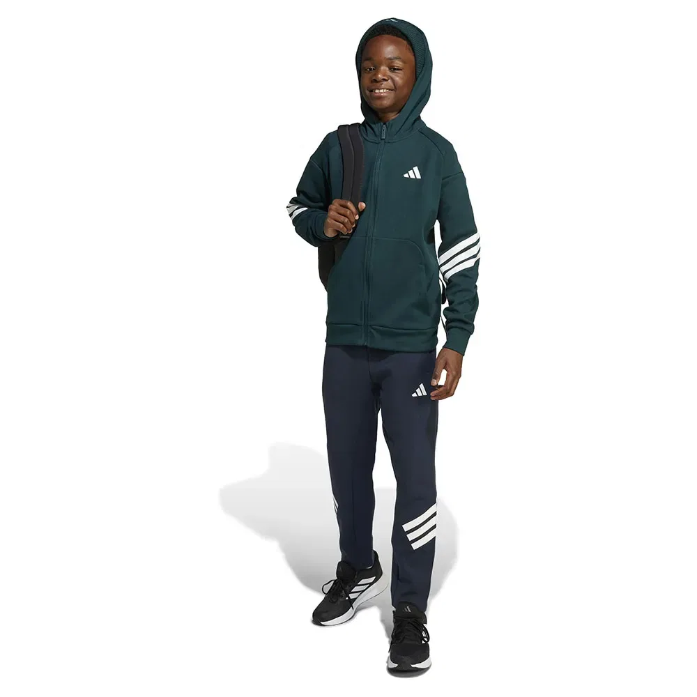 Толстовка на молнии Adidas Future Icons 3 Stripes Adidas, зеленый — фото 3
