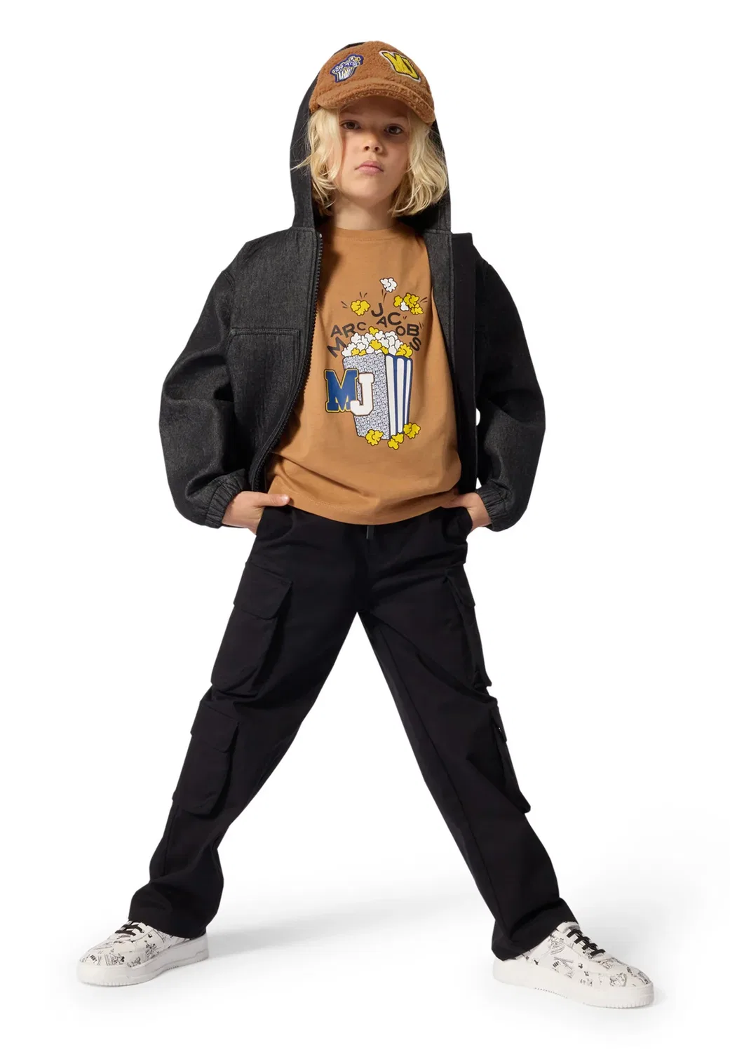 Стильные брюки-карго Marc Jacobs Kids, Black
