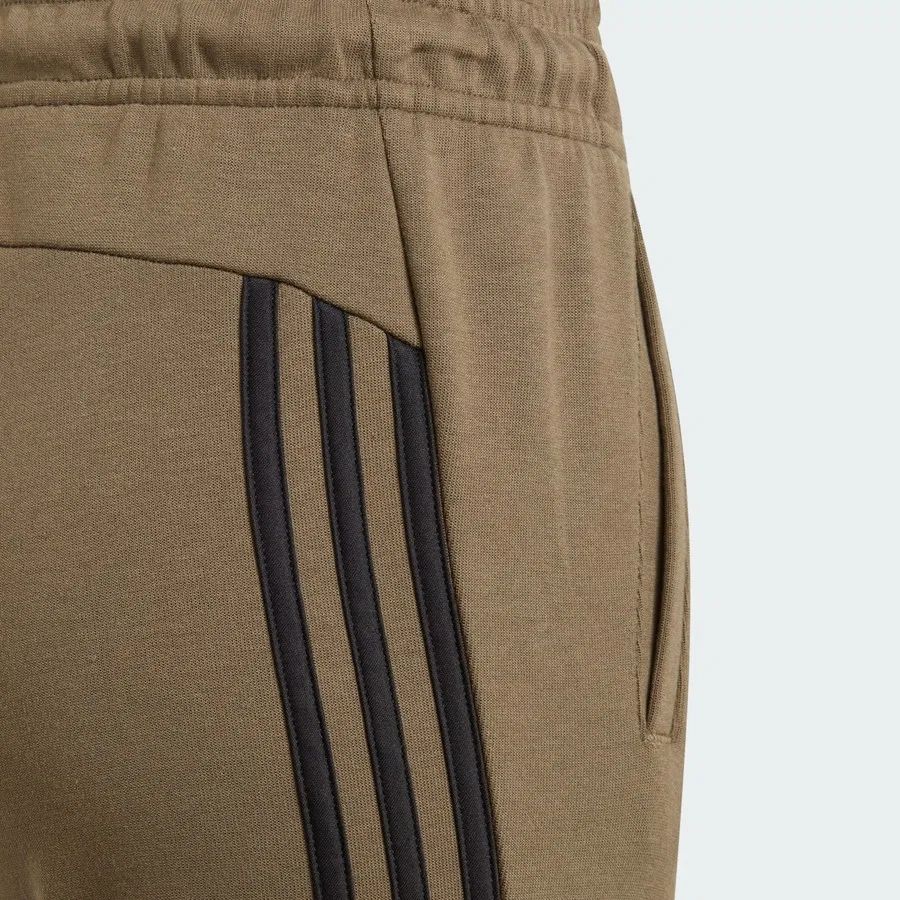 Детские спортивные штаны adidas Sportswear Future Icons 3-Stripes Ankle-Length, Зелено-черный — фото 3