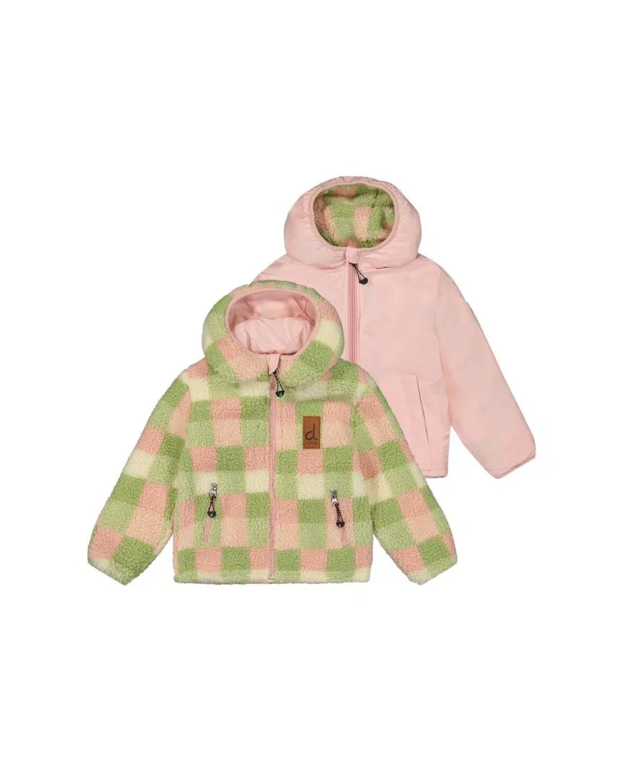 Детская демисезонная куртка-реверс Deux par Deux, Pale Dusty Pink