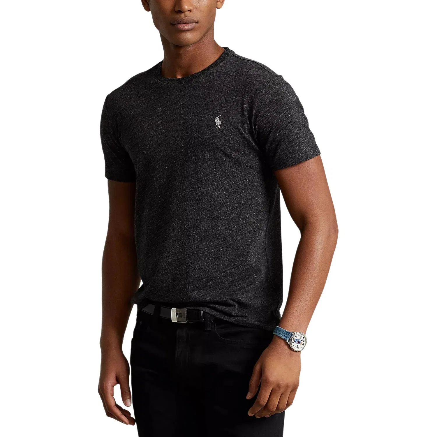 Мужская футболка с круглым вырезом Polo Ralph Lauren, Black Gray — фото 3