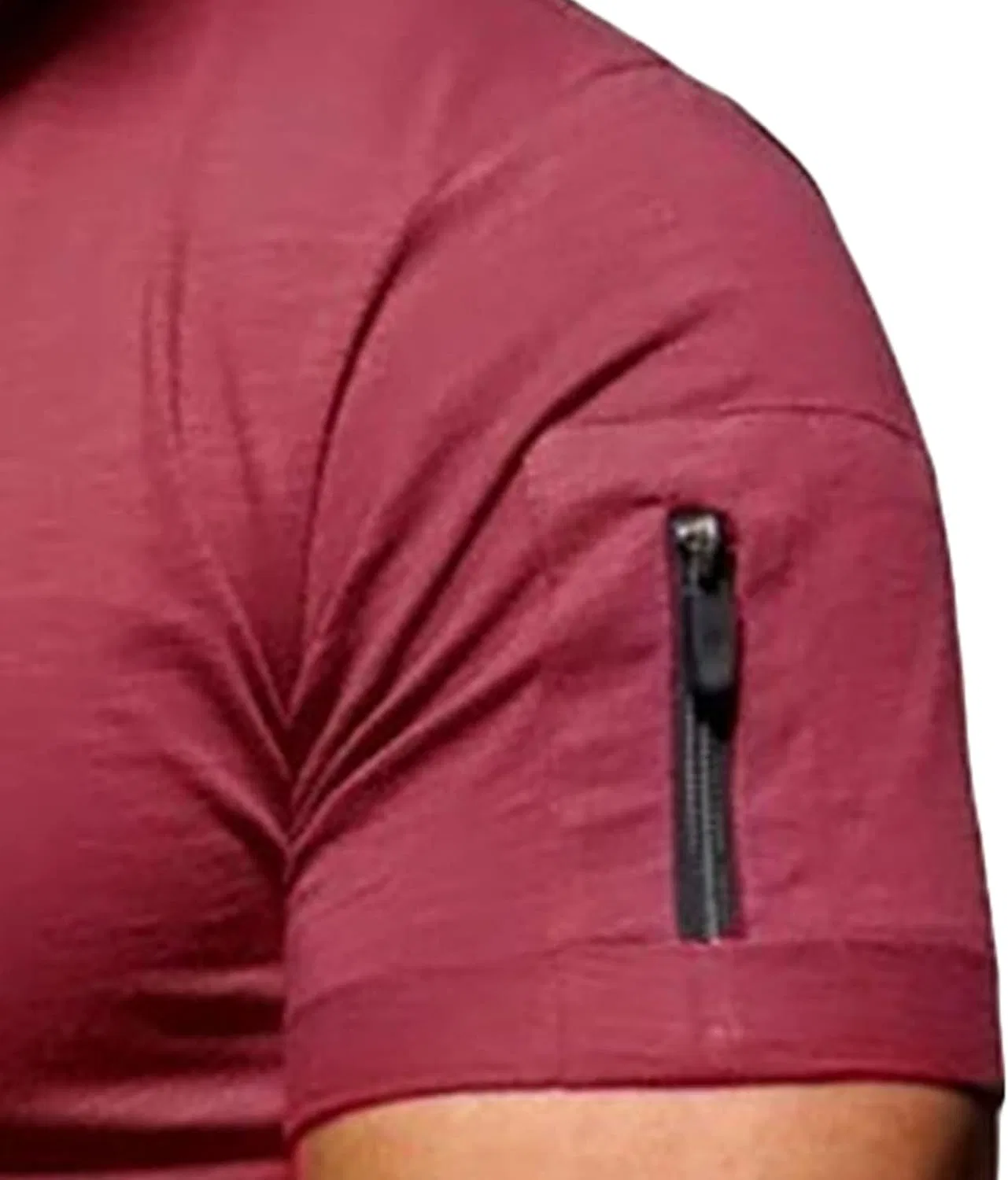 Мужская футболка с V-образным вырезом Athletic Fit, Wine Red — фото 3