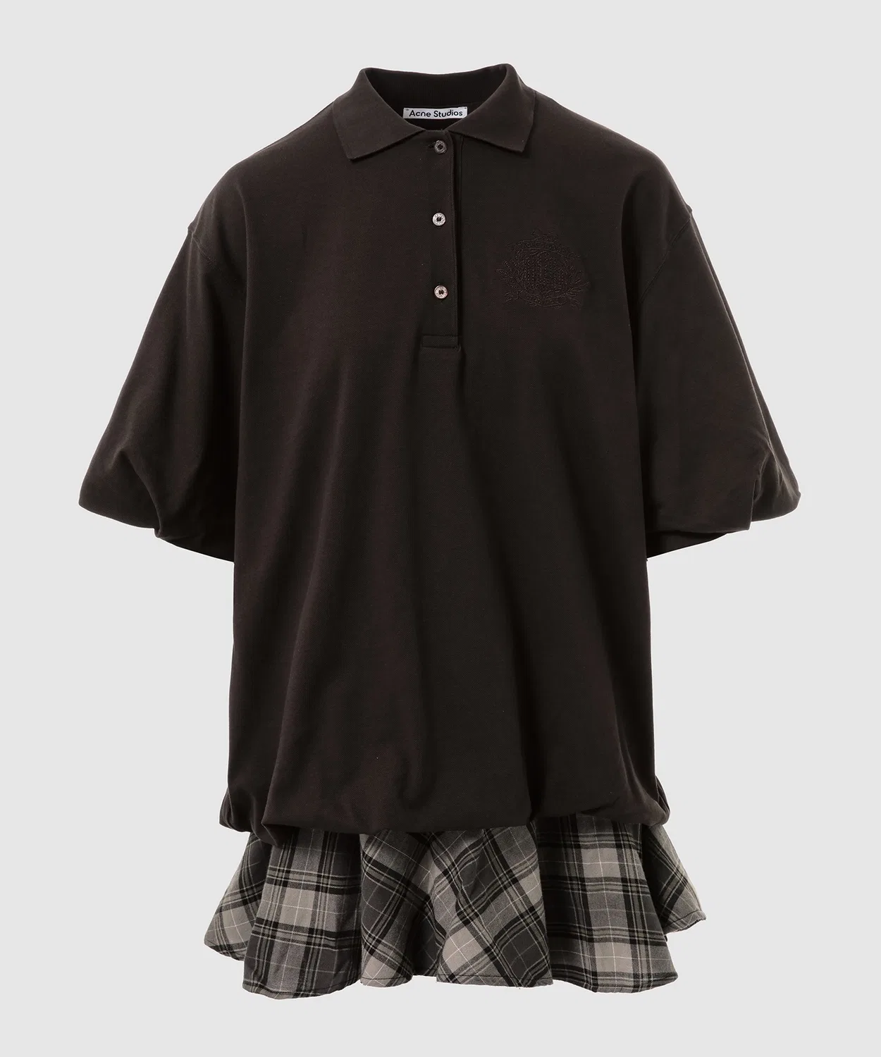 Женское хлопковое платье-поло с принтом Acne Studios, Dark Brown
