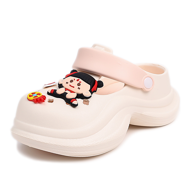 

Сандалии детские, противоскользящие, износостойкие, с защитой от ударов, дышащие Wooden Rabbit, белый/розовый