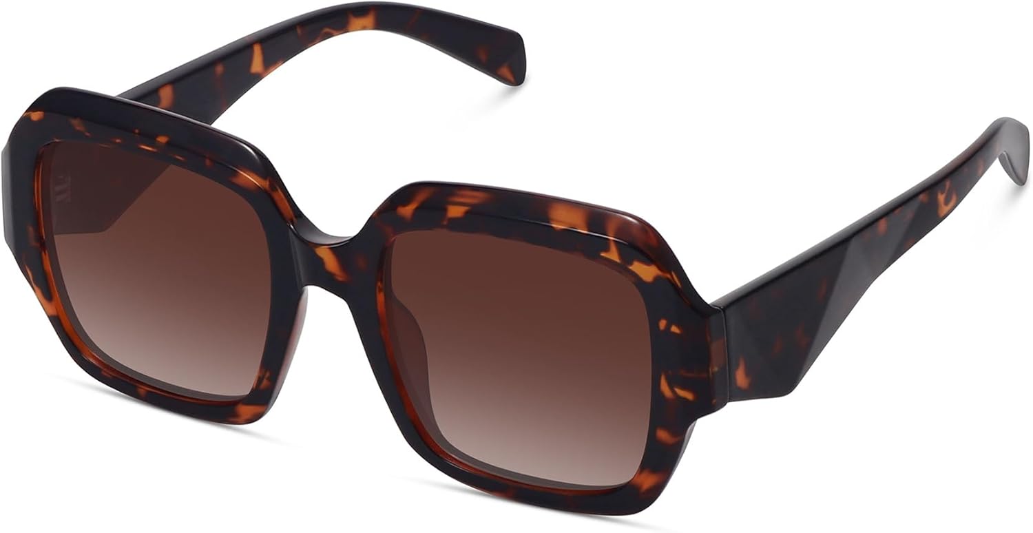 

Большие квадратные солнцезащитные очки для женщин, модные поляризованные солнцезащитные очки в стиле ретро, ​​роскошные большие солнцезащитные очки UV400 FZN803 Fozono, Tortoise / Gradient Brown