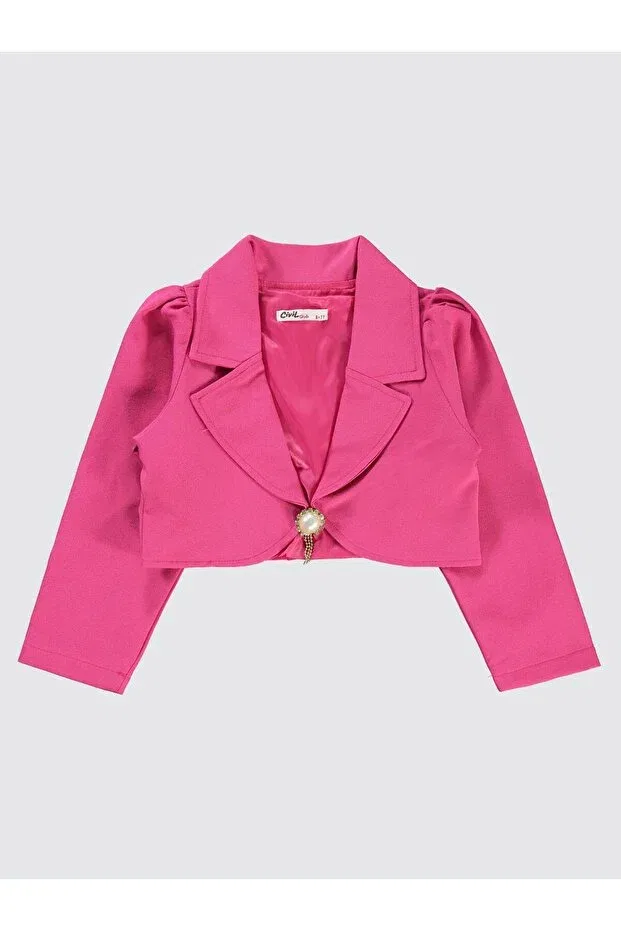 Детское болеро для девочек с воротником-апаш Civil Girls, Fuchsia