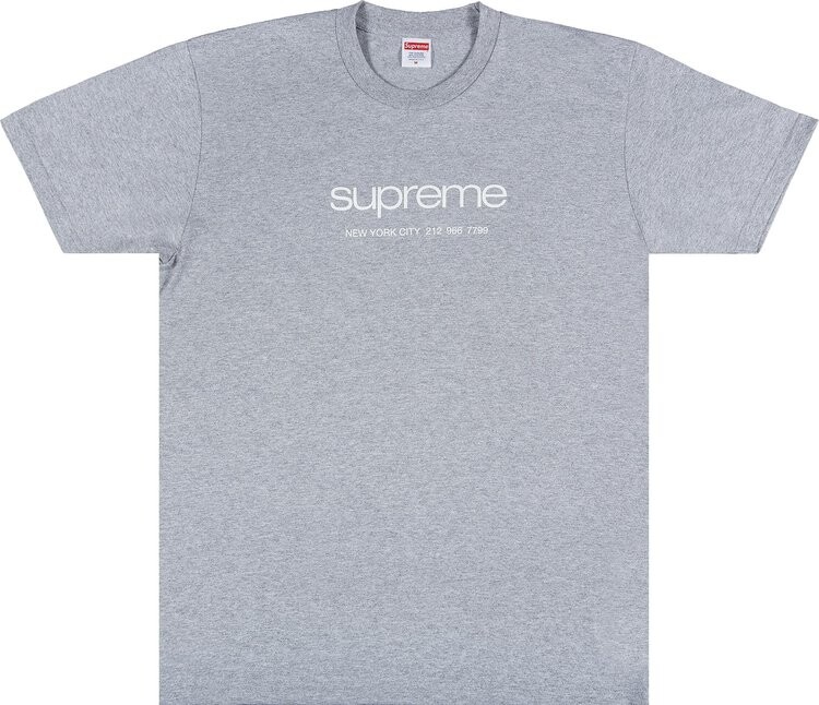 

Футболка Supreme Shop Tee 'Heather Grey', серый