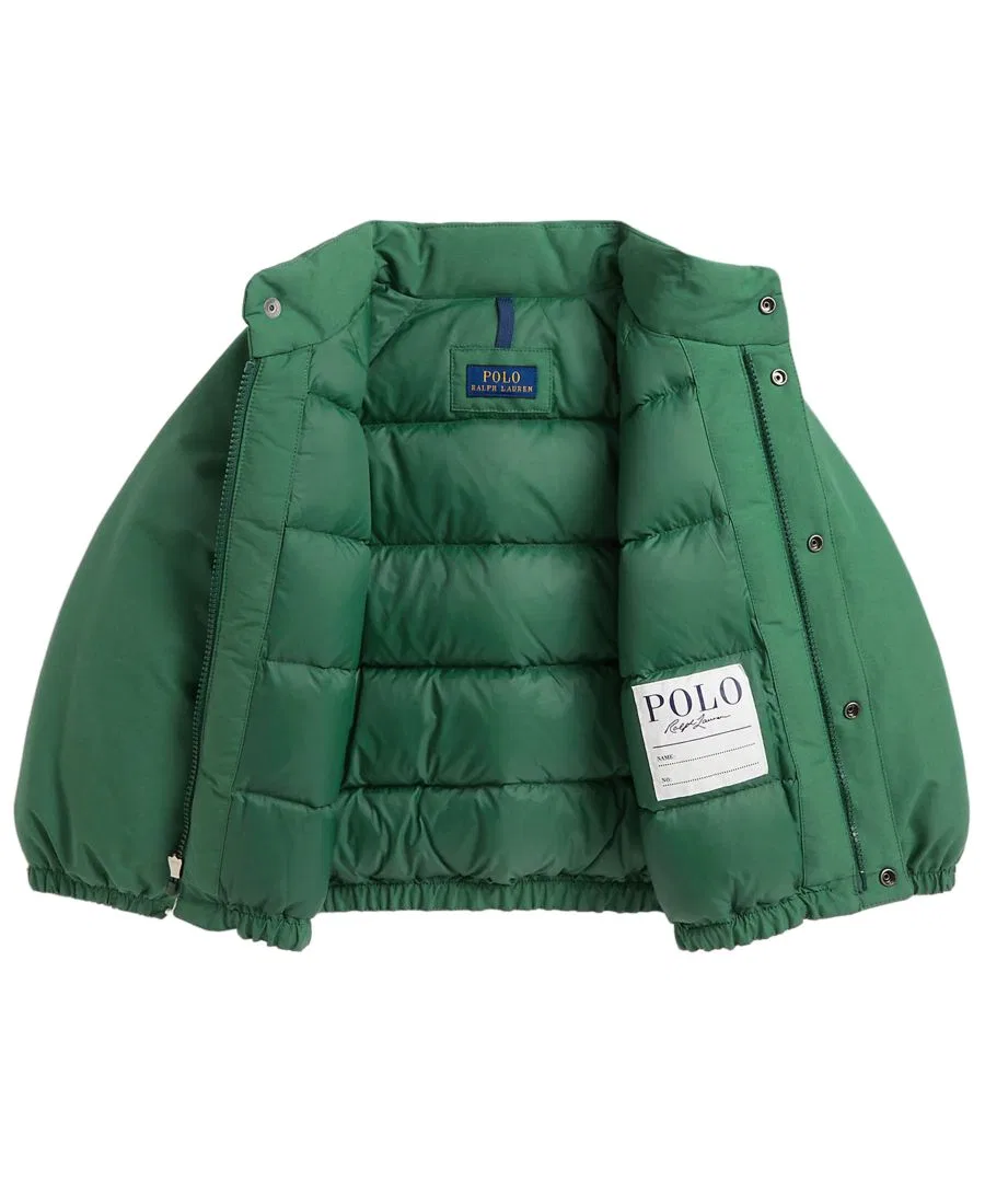 Детская куртка-пуховик с высоким воротником Polo Ralph Lauren, Verano Green — фото 3