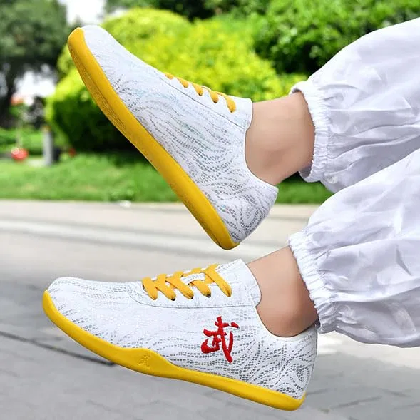 Детские кроссовки для единоборств дышащие Martial Arts Shoes, White — фото 3