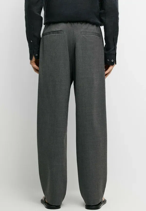 Брюки шерстяные Massimo Dutti dark grey, темно-серый — фото 3