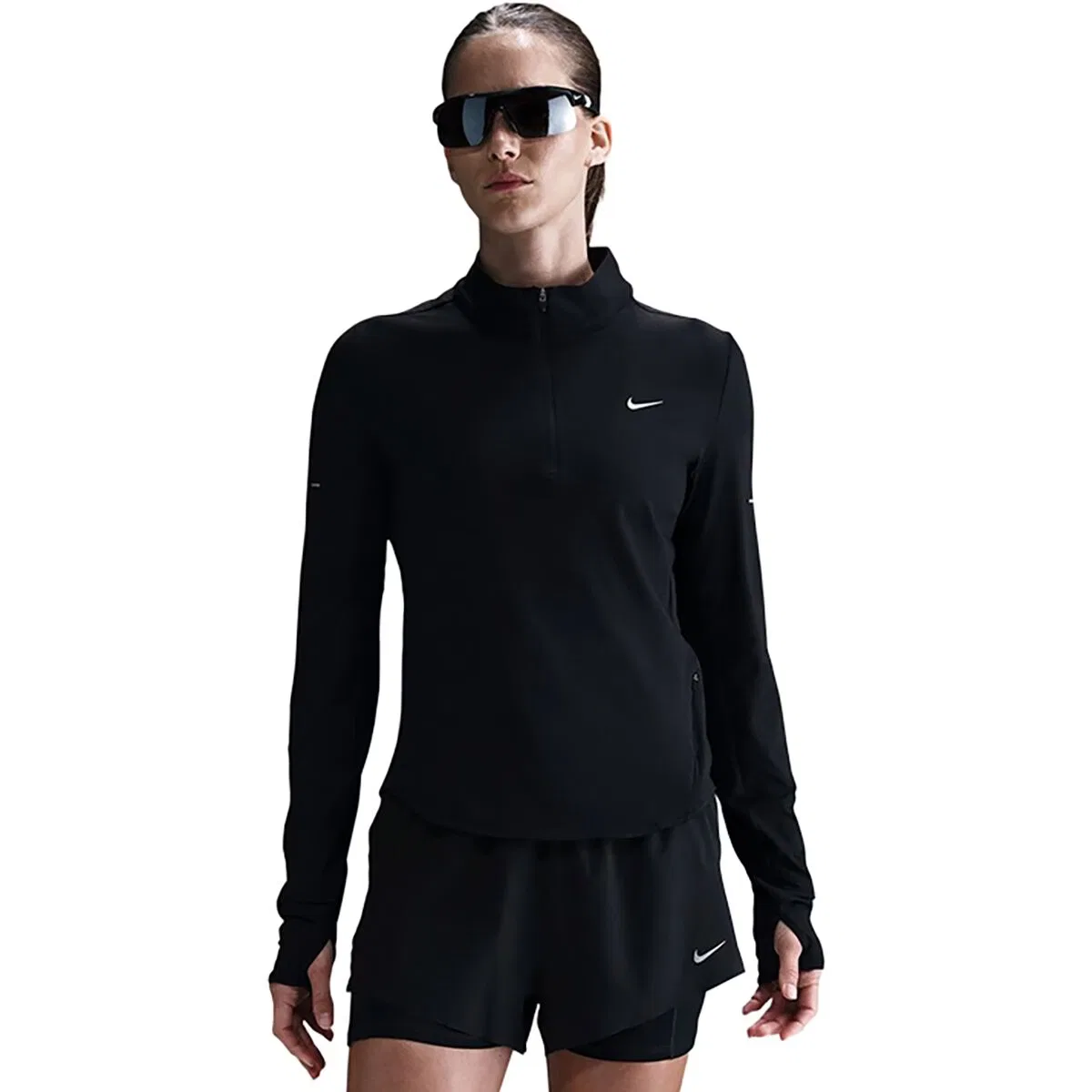 Женский лонгслив с длинным рукавом Swift Dri-Fit UV HZ Top Nike, Black/Reflective Silv