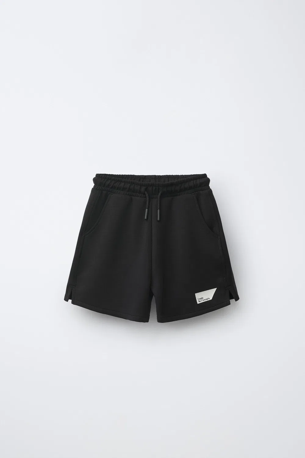 Бермудские шорты из трикотажа с этикеткой ZARA, Black