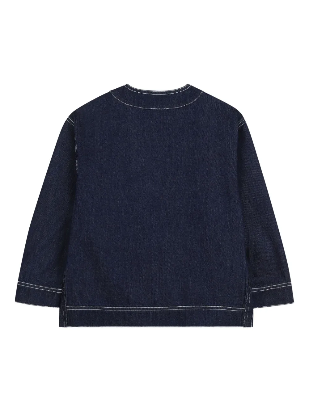 Джинсовая куртка с нашивкой-логотипом Kenzo Kids, синий — фото 2